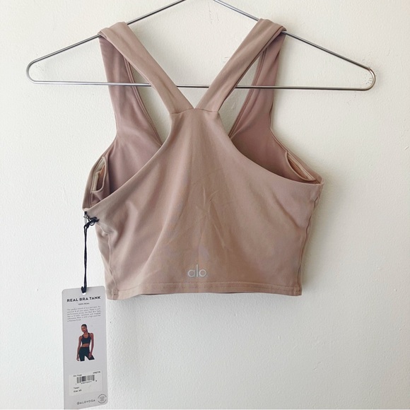 Alo Yoga • Real Tank Bra in Taupe - Picture 5 of 14